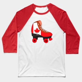 Roller Skating Canada Baseball T-Shirt